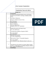 Name and Address of The Consumer Organisations: 1 Informal Rationing Area North Range