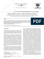 Flame Spray Synthesis of Tin Dioxide Nanoparticles For Gas Sensing