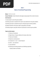 Unit1 Basics of JavaScript