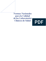 Normas Nacionales para La Calidad de Los Lab Oratorios Clinicos...