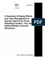 A Summary of Aging Effects and Their Management in Reactor Spent Fuel Pools, Refueling Cavities, Tori, and Safety-Related Concrete Structures