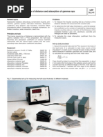 LEP 5.2.41 Law of Distance and Absorption of Gamma Rays: Related Topics Problems