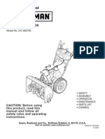 Craftsman Snow Thrower 247.883700