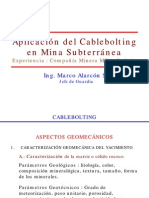 Aplicacion de Cable Bolting