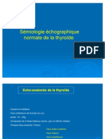 Sémiologie Échographique Normale de La Thyroïde