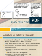 Basic Files Processing: Professor Dumont Csc119 - Introduction To Unix/Linux