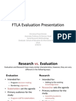 Dr. Tina Christie: Evaluation