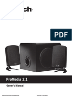 Pro Media 21 Owners Manual