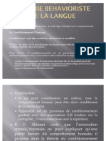 Behaviorisme Et La Théorie Behavioriste de La Langue - Copie