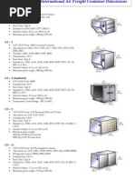 Air Container Dimentions