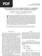 Simulation of Coal Combustion in A Bubbling Fluidized Bed by Distinct Element Method