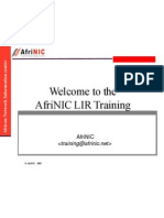 Afrinic Training