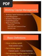 Working Capital Finance Trade Credit, Bank Finance and Commercial Paper