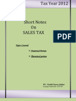 Notes On Sales Tax