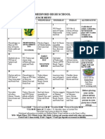 March 2012 HS Lunch Menu