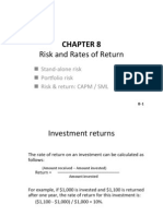 Chapter 08 Risk and Rates of Return