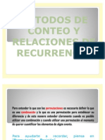 Métodos de Conteo y Relaciones de Recurrencia