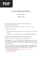 O'Connor - Boolean Matrix Inverses