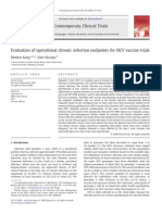 Evaluation of Operational Chronic Infection Endpoints For HCV Vaccine Trials