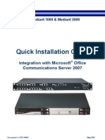 LTRT-26001 Mediant 1000 and 2000 and MS OCS 2007 Quick Guide Ver 5