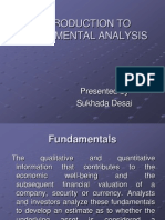 Introduction To Fundamental Analysis: Presented by Sukhada Desai