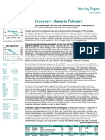 Global Recovery Slows in February: Morning Report