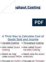 Throughput Costing Example