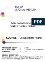 1.1 Overview Occupational Health