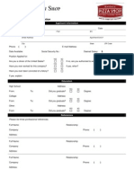 Employment Application Form