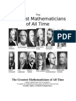 Greatest Mathematicians of All Times