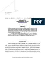 Corporate Governance in Asia: Eight Case Studies: Robert W. Mcgee Florida International University