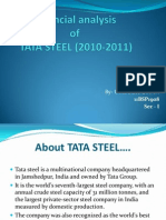 Ratio Analysis of Tata Steel