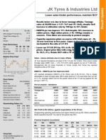 JK Tyres & Industries LTD: Lower Sales Hinder Performance, Maintain BUY