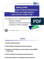 2010 Low Temperature Plasma Modeling & Simulation