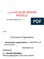 Curriculum Design Models