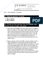 Accounts Test No. 2 Bills of Exchange