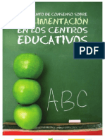 Documento de Consenso Sobre La Alimentacion en Los Centros Educativos