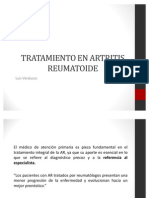 Tratamiento en Artritis Reumatoide