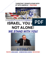 Traitors! - "Christian" Zionists Stand With Israel Not With America! - Traitors!