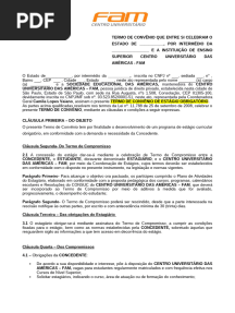 Termo de estágio não remunerado- FAM