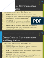 Cross-Cultural Communication and Negotiation: The Specific Objectives of This Chapter Are