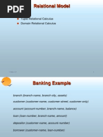 Relational Model: Tuple Relational Calculus Domain Relational Calculus