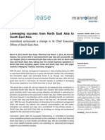 PR2012Mar8 - Leveraging Success From North East Asia To South East Asia