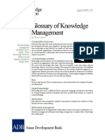 Glossary of Knowledge Management