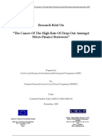 Research Brief On "The Causes of The High Rate of Drop-Out Amongst Micro-Finance Borrowers"