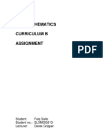 Assignment Teaching and Learning of School Mathematics