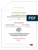 Business Valuation: Aruna Manharlal Shah Institute of Management and Research