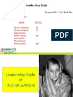 Indira Gandhi Leadership Style