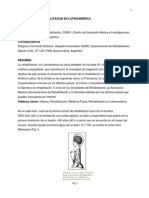 Historia de La Rehabilitacion Fisica en America Latina