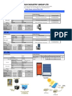 P&W Industry Group LTD: Solar Home System Price List